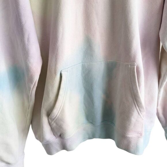 Sisters apparel by Safety Pin Hoodie Tie dye rainbow sherbet pastel oversized - Picture 4 of 13